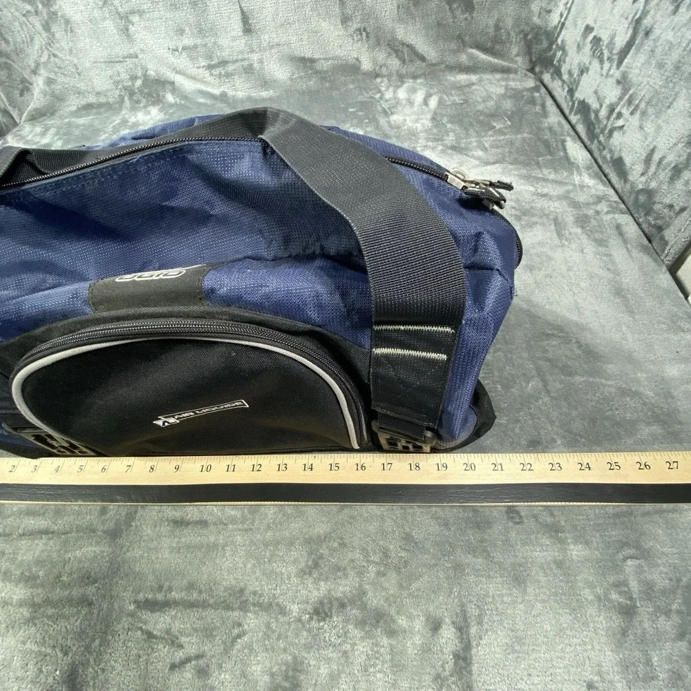 OGIO Navy Duffle Bag Sports Gear Gym Straps Air Liquide Performace Travel Canvas